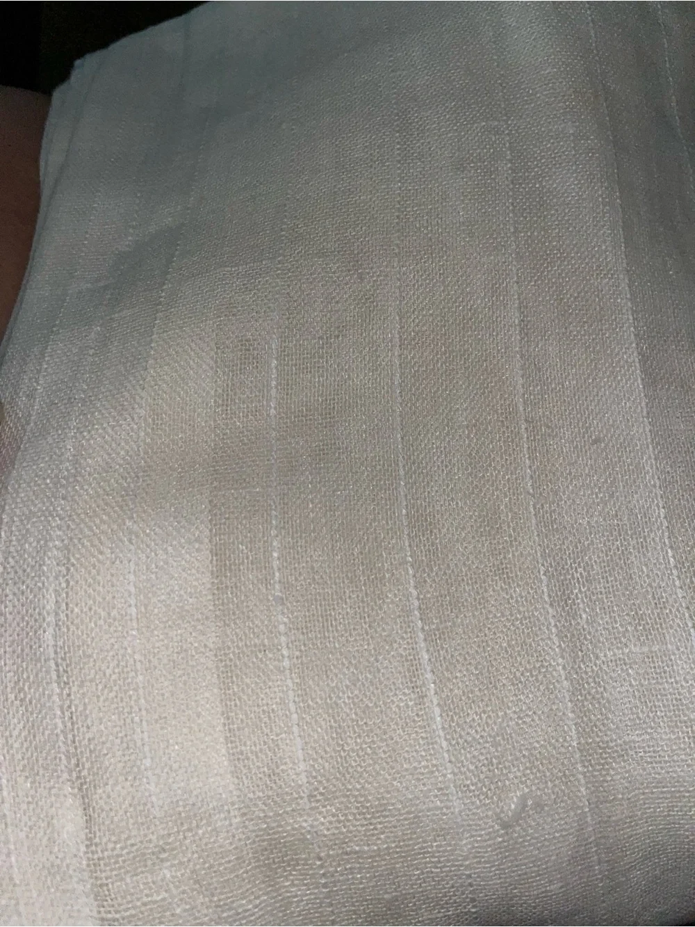 Pottery Barn Emery Ivory Linen Drape Set/ 2 Curtain Panels • 50” x 104” • NWOT